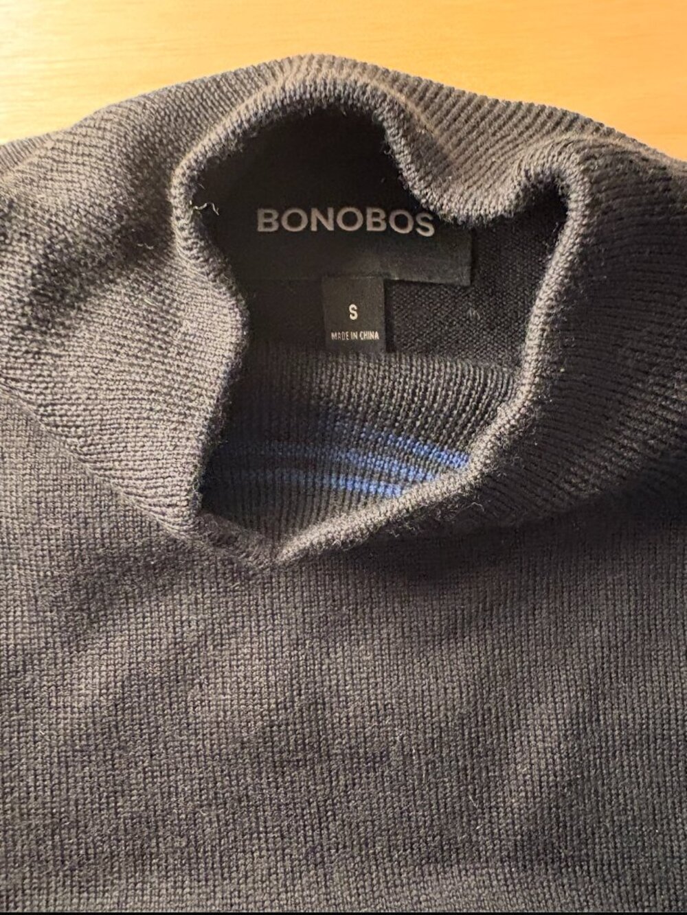 Bonobos Merino Wool Mock Neck Sweater (Black, Small)